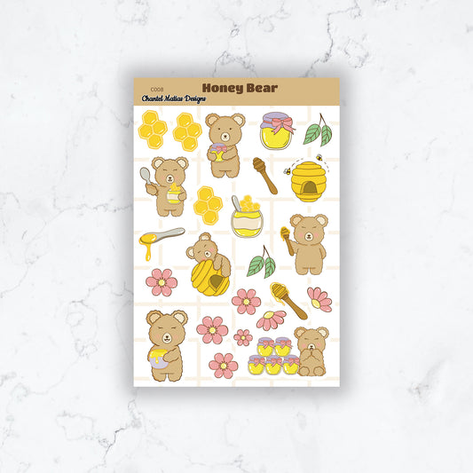 Honey Bear Journal Sticker Sheet