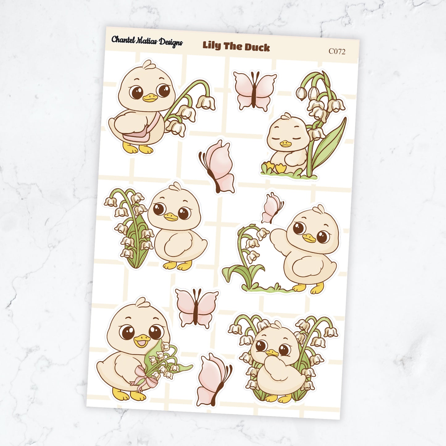 Lily The Duck Sticker Sheet