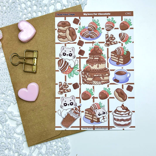 My love for Chocolate Sticker Sheet