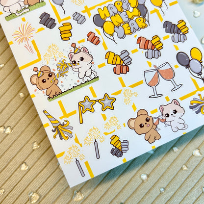 New Years Sticker Sheet