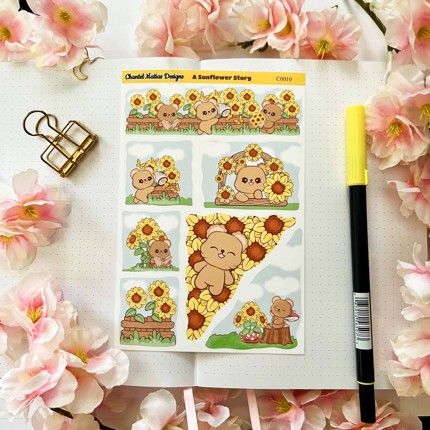 Sunflower Stories Sticker Sheet