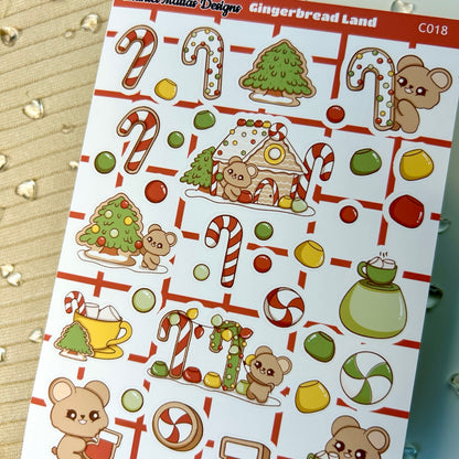 Gingerbread Land Sticker Sheet