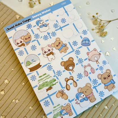 Snowy Winter Sticker Sheet