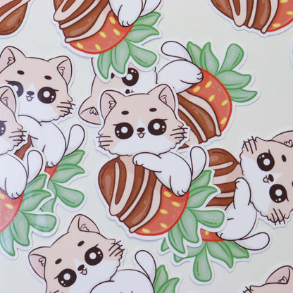 Chocolate Cover Strawberry Hugs Sticker